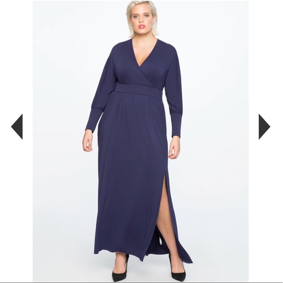 long sleeve maxi dress size 18